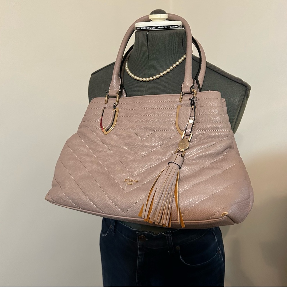 Dune grey beige chevron quilted purse